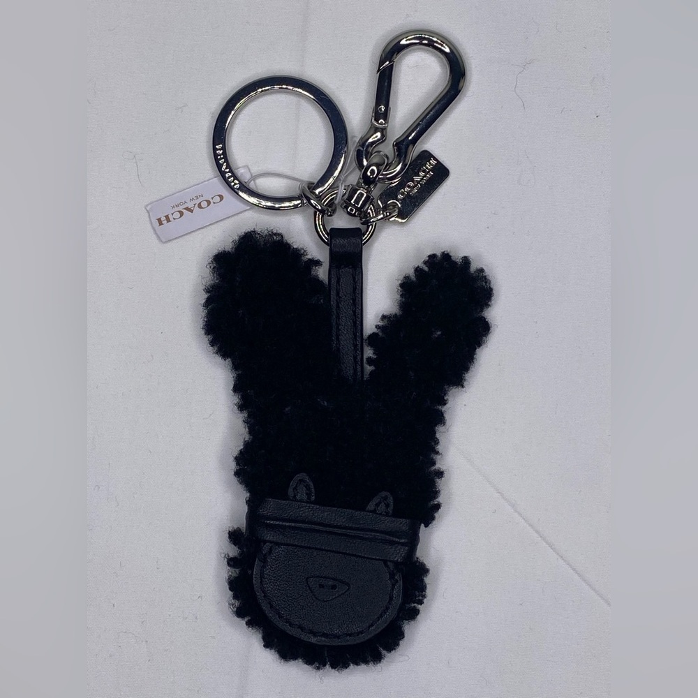 COACH x Baseman Emmanuel Hare Ray Shearling Leather Key Ring / Bag Charm